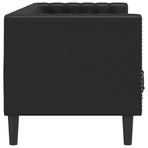 Chesterfield Sofa 3-Seater Black Faux Leather