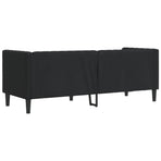 Chesterfield Sofa 3-Seater Black Faux Leather