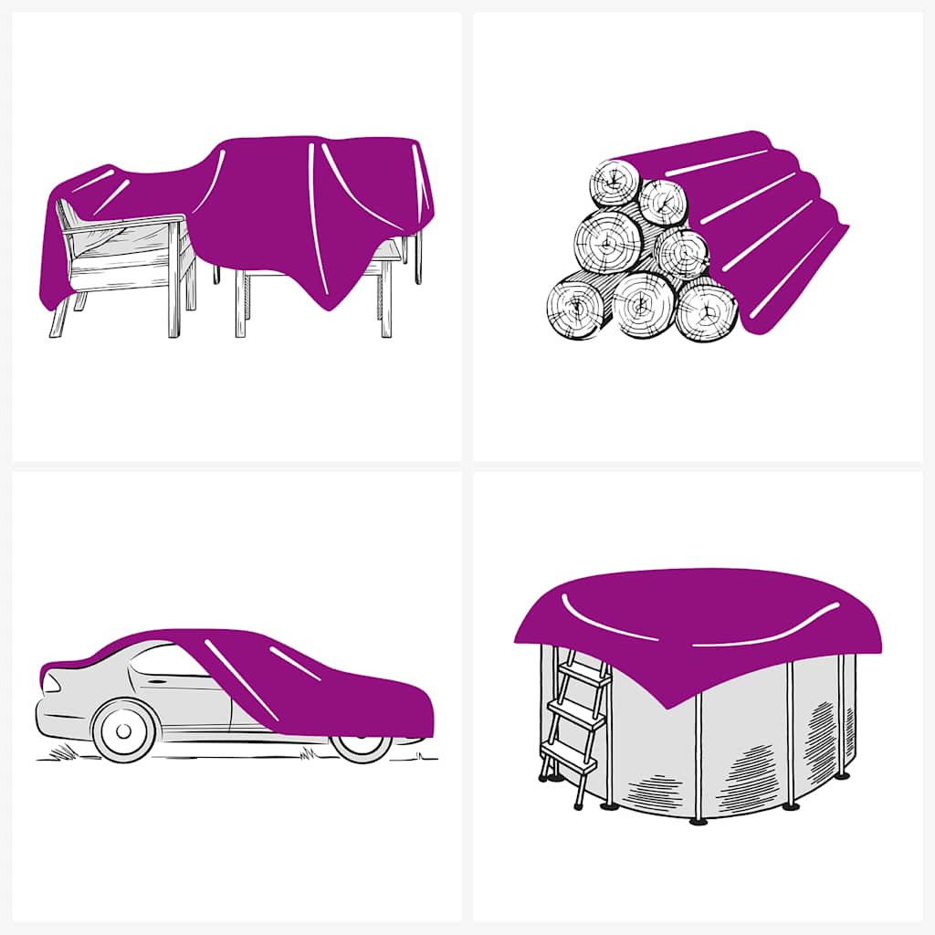 Tarpaulin Anthracite 2x3 m 650 g/m²