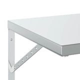 Wall Shelves 2 pcs 100x40 cm Silver Stainless Steel - Low Angle