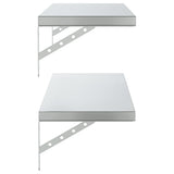 Wall Shelves 2 pcs 100x30 cm Silver Stainless Steel - Rear View
