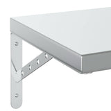 Wall Shelves 2 pcs 100x30 cm Silver Stainless Steel - Low Angle