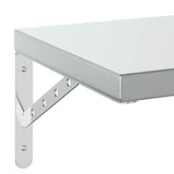 Wall Shelves 2 pcs 75x30 cm Silver Stainless Steel - Low Angle