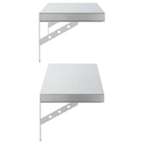 Wall Shelves 2 pcs 75x23.5 cm Silver Stainless Steel - Rear View