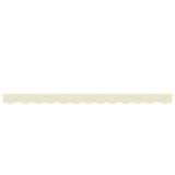Replacement Fabric for Awning Valance Cream Stripe 3 m - Side View