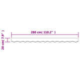 Replacement Fabric for Awning Valance Cream Stripe 3 m - Rear View