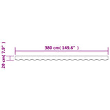 Replacement Fabric for Awning Valance Cream Stripe 4 m - Rear View