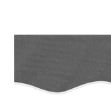 Replacement Fabric for Awning Valance Anthracite Stripe 3 m - Top-Down View