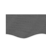 Replacement Fabric for Awning Valance Anthracite Stripe 3.5 m - Top-Down View