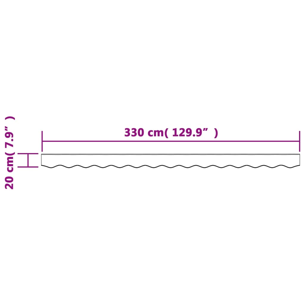 Replacement Fabric for Awning Valance Anthracite Stripe 3.5 m