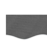 Replacement Fabric for Awning Valance Anthracite Stripe 4.5 m - Top-Down View