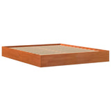 Bed Frame without Mattress Wax Brown 150x200 cm Solid Wood Pine - Side View