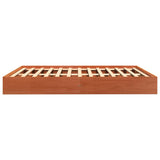 Bed Frame without Mattress Wax Brown 150x200 cm Solid Wood Pine - 45-Degree Angle