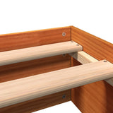 Bed Frame without Mattress Wax Brown 150x200 cm Solid Wood Pine