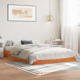 Bed Frame without Mattress Wax Brown 150x200 cm Solid Wood Pine