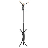 Coat Stand Black 176 cm Powder-coated Iron - 45-Degree Angle