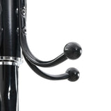 Coat Stand with Umbrella Holder Black 180 cm Powder-coated Iron - Close-Up Angle