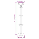 Coat Stand with Umbrella Holder Black 180 cm Powder-coated Iron