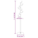 Coat Stand Black 183 cm Powder-coated Iron - Low Angle