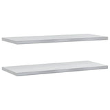 Wall Shelves 2 pcs 100x40 cm Silver Stainless Steel