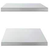 Wall Shelves 2 pcs 100x40 cm Silver Stainless Steel - 45-Degree Angle
