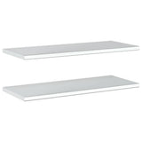 Wall Shelves 2 pcs 100x40 cm Silver Stainless Steel - Rear View