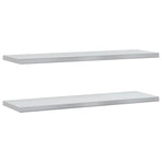 Wall Shelves 2 pcs 100x30 cm Silver Stainless Steel