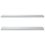 Wall Shelves 2 pcs 100x30 cm Silver Stainless Steel