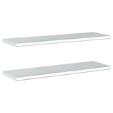 Wall Shelves 2 pcs 100x30 cm Silver Stainless Steel