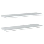 Wall Shelves 2 pcs 100x30 cm Silver Stainless Steel