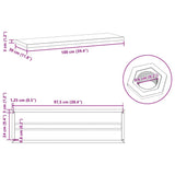 Wall Shelves 2 pcs 100x30 cm Silver Stainless Steel - Extra Image