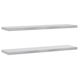 Wall Shelves 2 pcs 100x23.5 cm Silver Stainless Steel