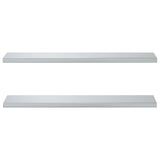 Wall Shelves 2 pcs 100x23.5 cm Silver Stainless Steel