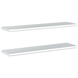 Wall Shelves 2 pcs 100x23.5 cm Silver Stainless Steel
