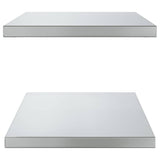 Wall Shelves 2 pcs 75x40 cm Silver Stainless Steel - 45-Degree Angle