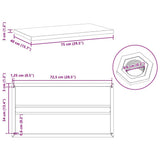 Wall Shelves 2 pcs 75x40 cm Silver Stainless Steel - Extra Image