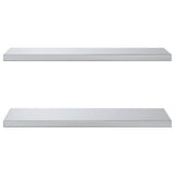 Wall Shelves 2 pcs 75x30 cm Silver Stainless Steel