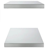 Wall Shelves 2 pcs 75x30 cm Silver Stainless Steel - 45-Degree Angle