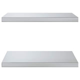 Wall Shelves 2 pcs 50x40 cm Silver Stainless Steel
