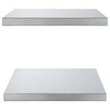 Wall Shelves 2 pcs 50x40 cm Silver Stainless Steel