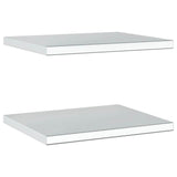 Wall Shelves 2 pcs 50x40 cm Silver Stainless Steel