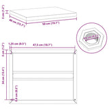 Wall Shelves 2 pcs 50x40 cm Silver Stainless Steel