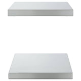 Wall Shelves 2 pcs 50x30 cm Silver Stainless Steel