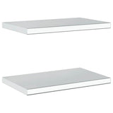 Wall Shelves 2 pcs 50x30 cm Silver Stainless Steel
