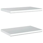 Wall Shelves 2 pcs 50x30 cm Silver Stainless Steel