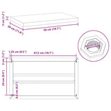 Wall Shelves 2 pcs 50x30 cm Silver Stainless Steel - Extra Image