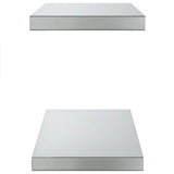 Wall Shelves 2 pcs 50x23.5 cm Silver Stainless Steel