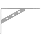 Shelf Brackets 4 pcs 23.5x2.5x15.5 cm Silver Stainless Steel - Close-Up Angle