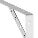 Shelf Brackets 4 pcs 30x2.5x15.5 cm Silver Stainless Steel - Extra Image