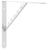 Shelf Brackets 4 pcs 40x2.5x25 cm Silver Stainless Steel - Side View